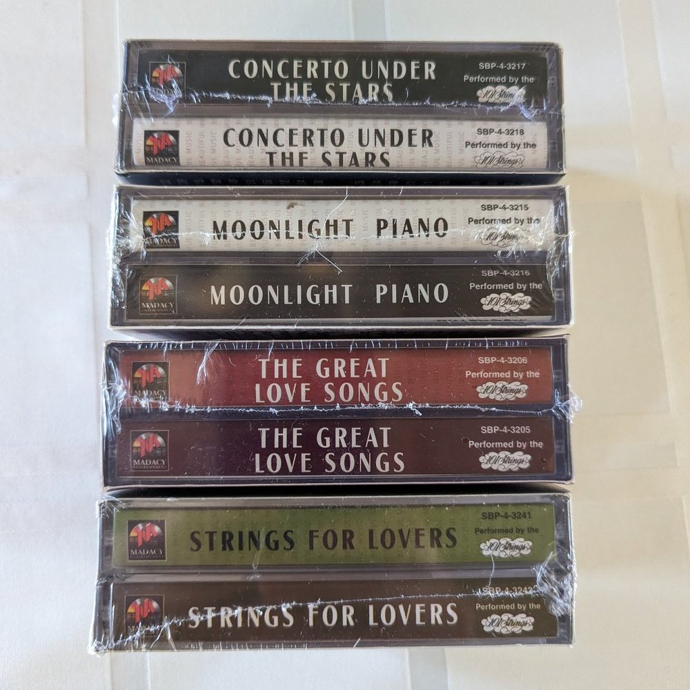 Vintage 101 Strings Audio Cassettes - Set of 8 -- New
